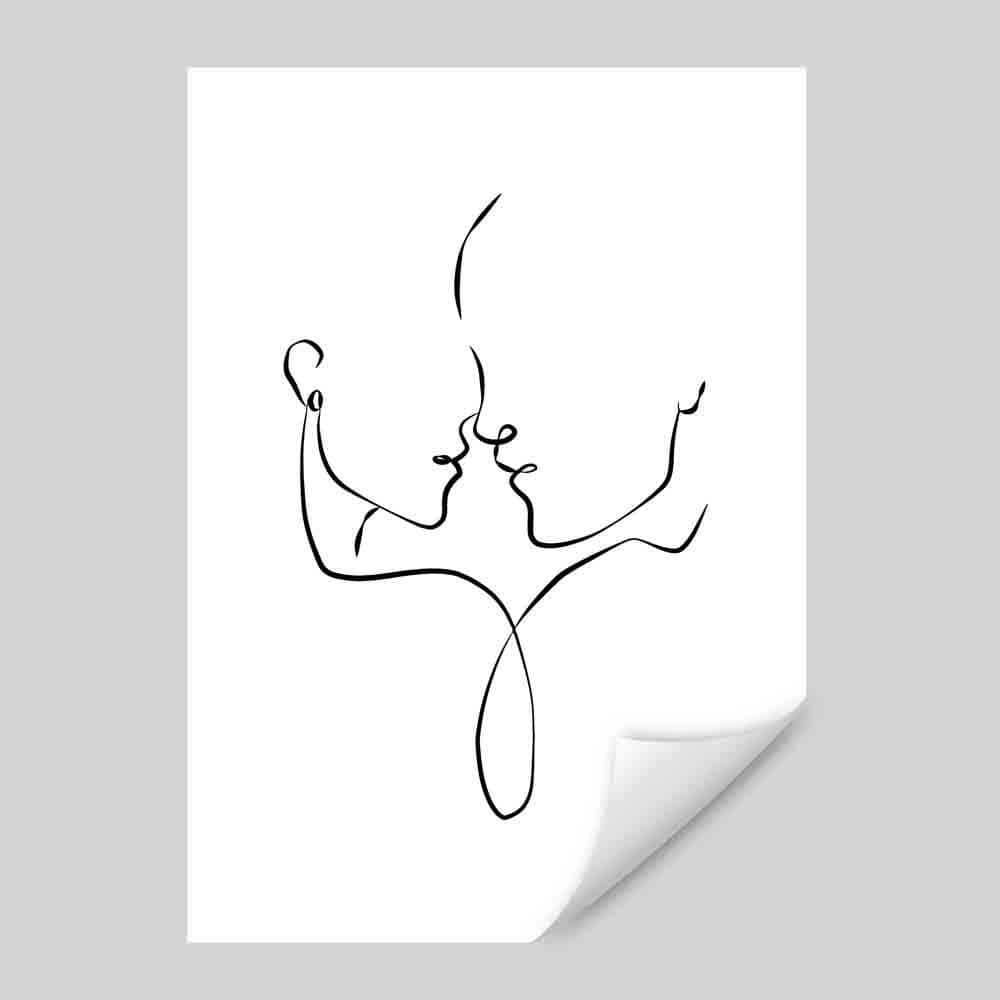 Abstraktes Linienkunst-Wandposter Nr. 3