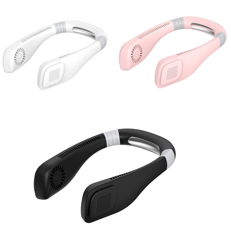 Handfreier Mini-USB-Nackenventilator - Wiederaufladbarer tragbarer Kopfhörendesign tragbarer Nackenbandventilator, 3-Stufen-Luftstrom, 360-Grad-freie Drehung Perfekt für Sport, Büro und Outdoor (Weiß) | Karnz