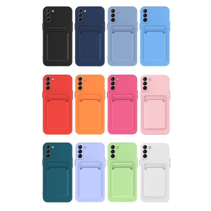 Sandsberg | Für Samsung Galaxy S23 5G Skin Feel Card TPU Kontrastfarbe Tasten Handyhülle (Dunkelgrün)