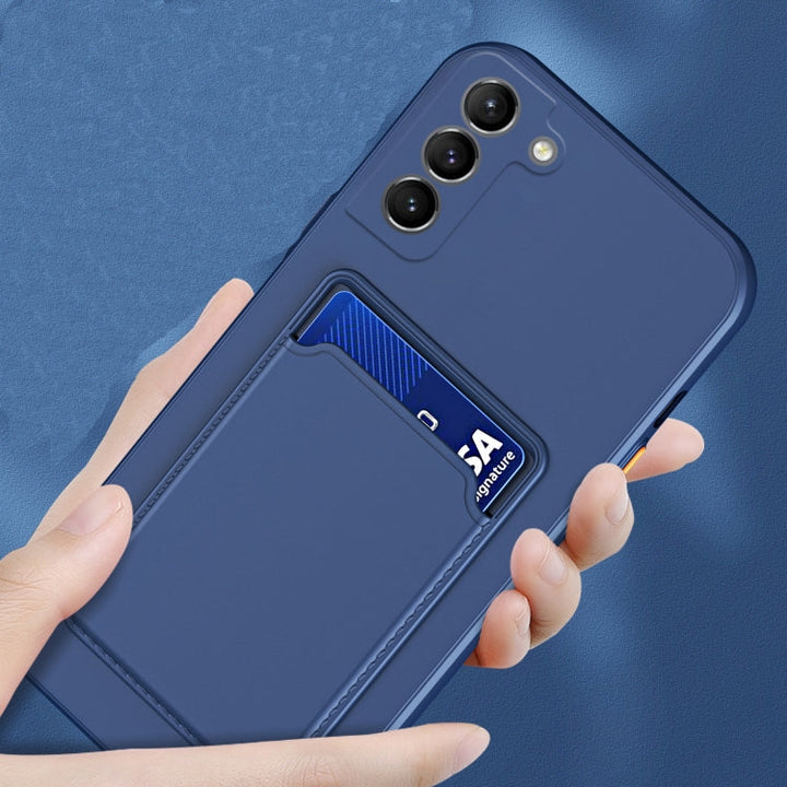 Sandsberg | Für Samsung Galaxy S23 5G Skin Feel Card TPU Kontrastfarbe Tasten Handyhülle (Dunkelgrün)
