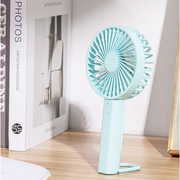 F35 Mit Hängehole Wiederaufladbarer Kühlventilator Leistungsstarker Tragbarer Ventilator 1200mAh Tischventilator (Babyblau) | Karnz