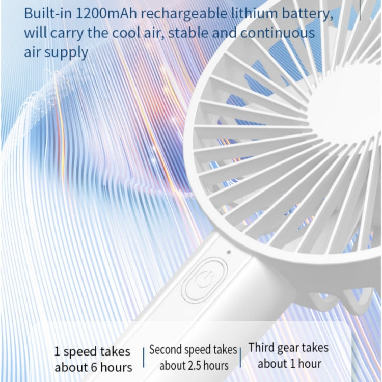 F35 mit Aufhängeloch wiederaufladbarer Kühlventilator leistungsstarker Handventilator 1200mAh Tischventilator (Pink) | Karnz