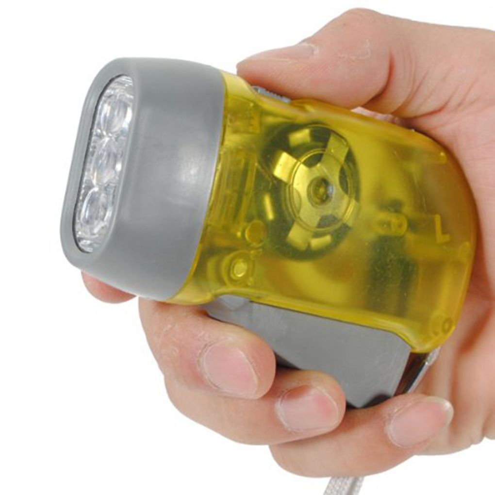 Mini Handkurbel Dynamo Notfall Taschenlampe