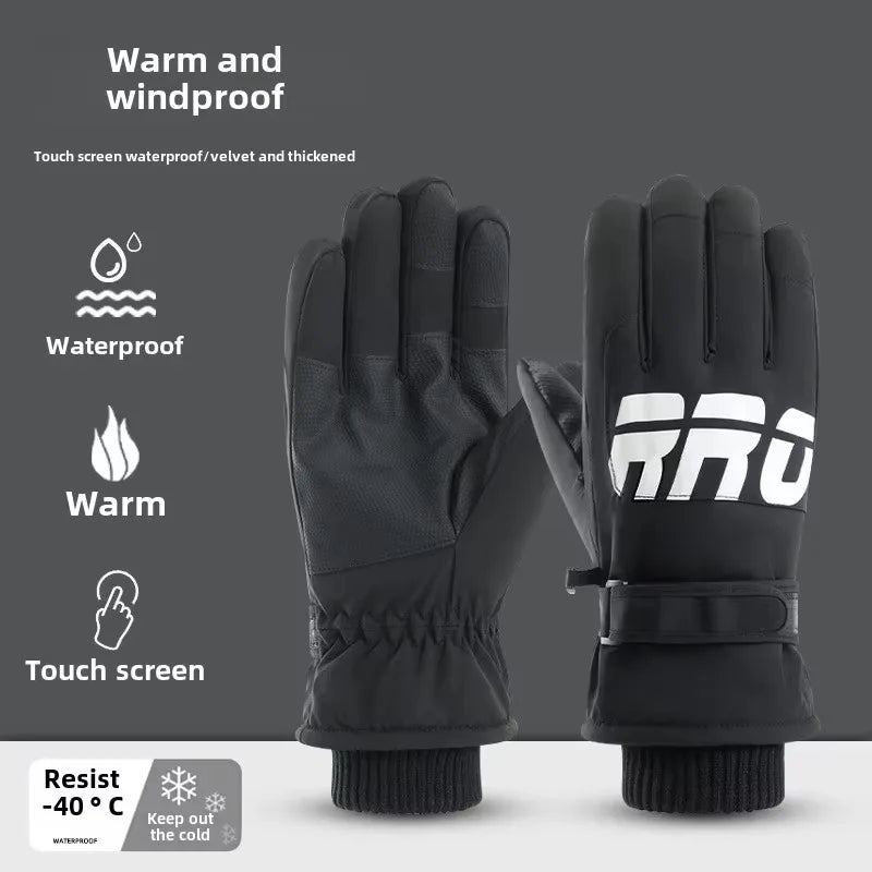 Karnz | GlacioShield Pro Gloves | Waterproof Winter Gloves | Touchscreen & Non-Slip | Warm Fleece Lining for Skiing, Cycling & Outdoor