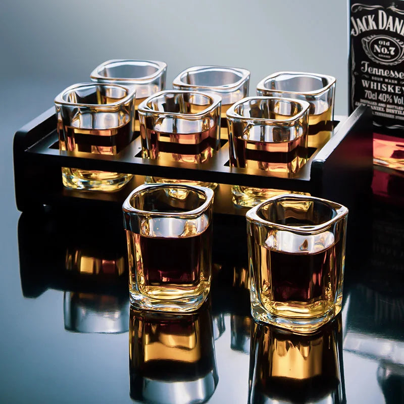 AurumLux Whisky Glas Set - Kristallgläser mit Schale | Karnz