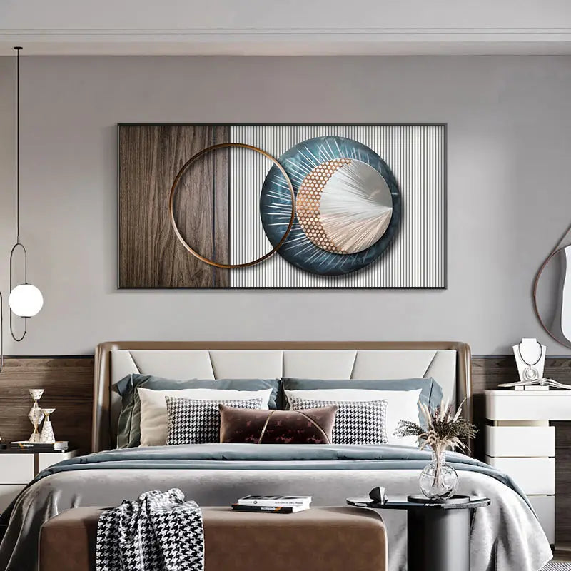Moderne Ästhetik Abstrakte Sonne & Mond Wandkunst Feine Kunst Leinwanddrucke Bilder für luxuriöses Loft Wohnzimmer Esszimmer Lifestyle Kunst Dekor | Karnz