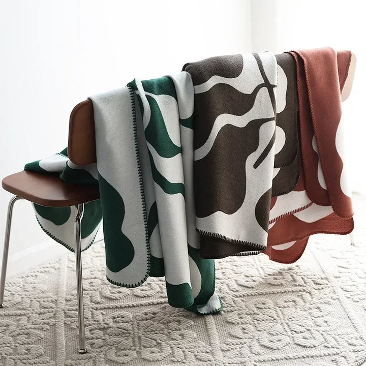 Karnz | NordLuxe | Jacquard Wurfdecke | Immitationskaschmir | Weich & Warm | Sofa-Decke & Bettüberwurf im skandinavischen Stil