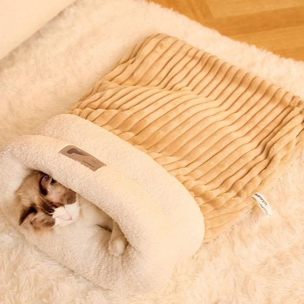 3-Schichten Haustier-Schlafsack für Katzen & kleine Hunde Karnz