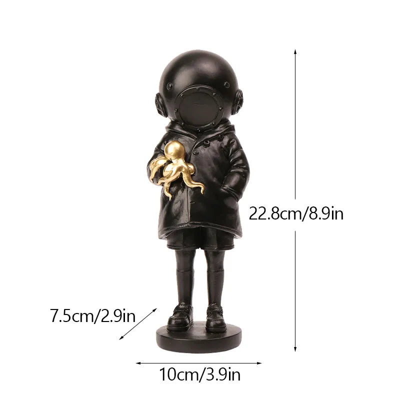 Artify Banksy Skulpturenkollektion | Blumenwerfer & Ballonmädchen | Pop-Art-Figuren | Moderne Büro- & Wohndekoration