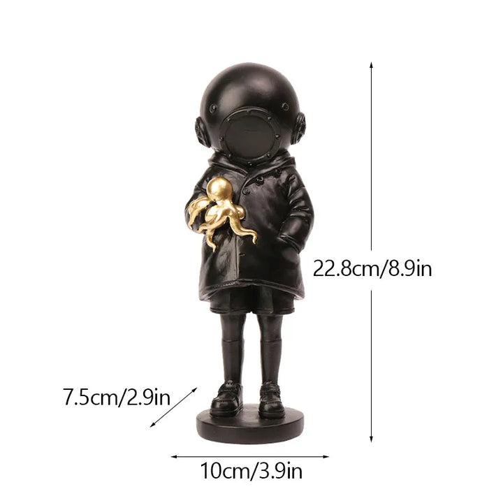 Artify Banksy Skulpturenkollektion | Blumenwerfer & Ballonmädchen | Pop-Art-Figuren | Moderne Büro- & Wohndekoration