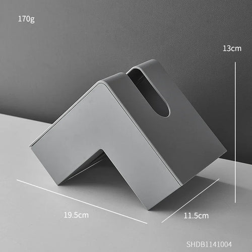 Minimalist Abstract L-förmiger skulpturaler Taschentuchspender für Wohnzimmer Kaffeetisch Küche Arbeitsplatte Desktop Nordic Stil Wohnkultur | Karnz