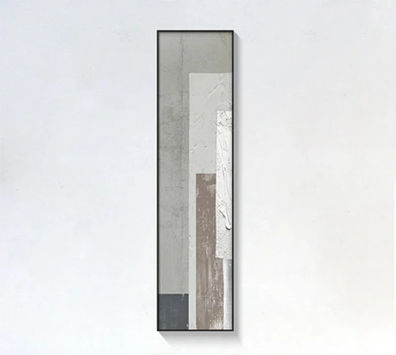 Minimalistische urbane abstrakte Wandkunst Fine Art Leinwanddrucke Hohe vertikale Bilder für Eingangsfoyer Wohnzimmer Heim Büro Dekor | Karnz