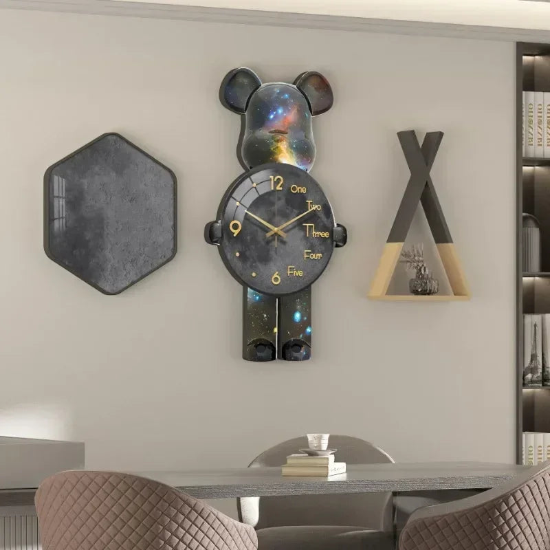Glowing Star Bear LED Wanduhr | Karnz