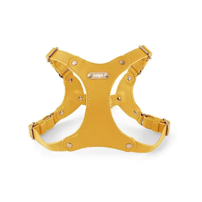 Verstellbares Leder-Hundegeschirr mit personalisierbarem Gravur Karnz