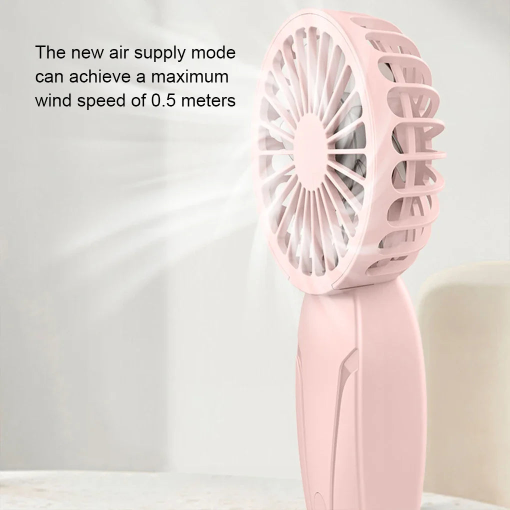 Portabler Handheld Mini Ventilator – Leichter ABS USB-wiederaufladbarer Taschenventilator für kühlende Erfrischung unterwegs | Karnz
