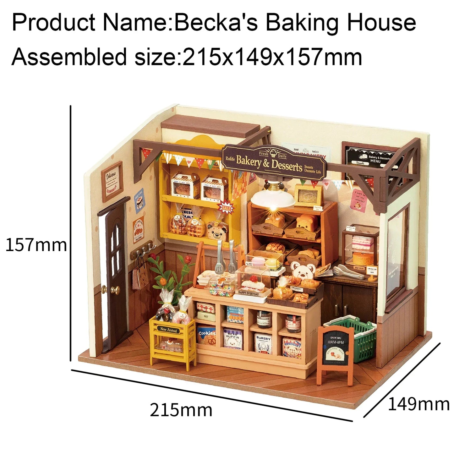 Miniatur Café Holz Zusammenbau DIY Bäckerei Set | Karnz