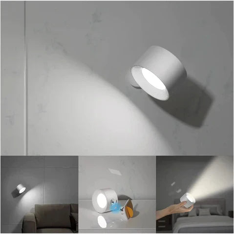 Karnz | Spotlight Kabellose Wandlampe - 360° Rotation, Dimmbar, Wiederaufladbare Wandlicht