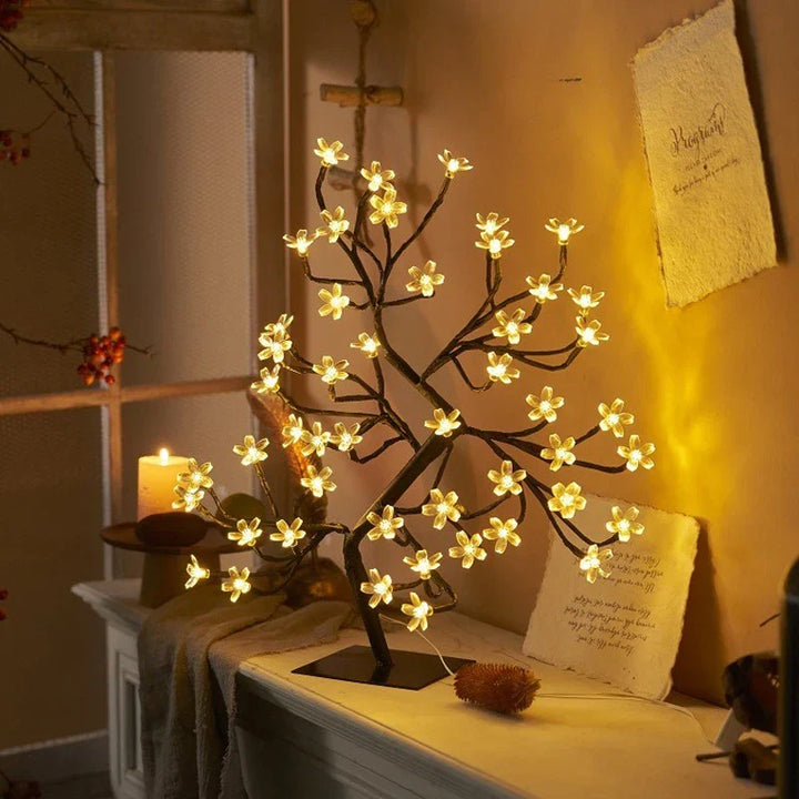 LED Blütenbaum Lampe – Kirschblüten Design für Wohn- und Schlafzimmer Dekoration | Karnz