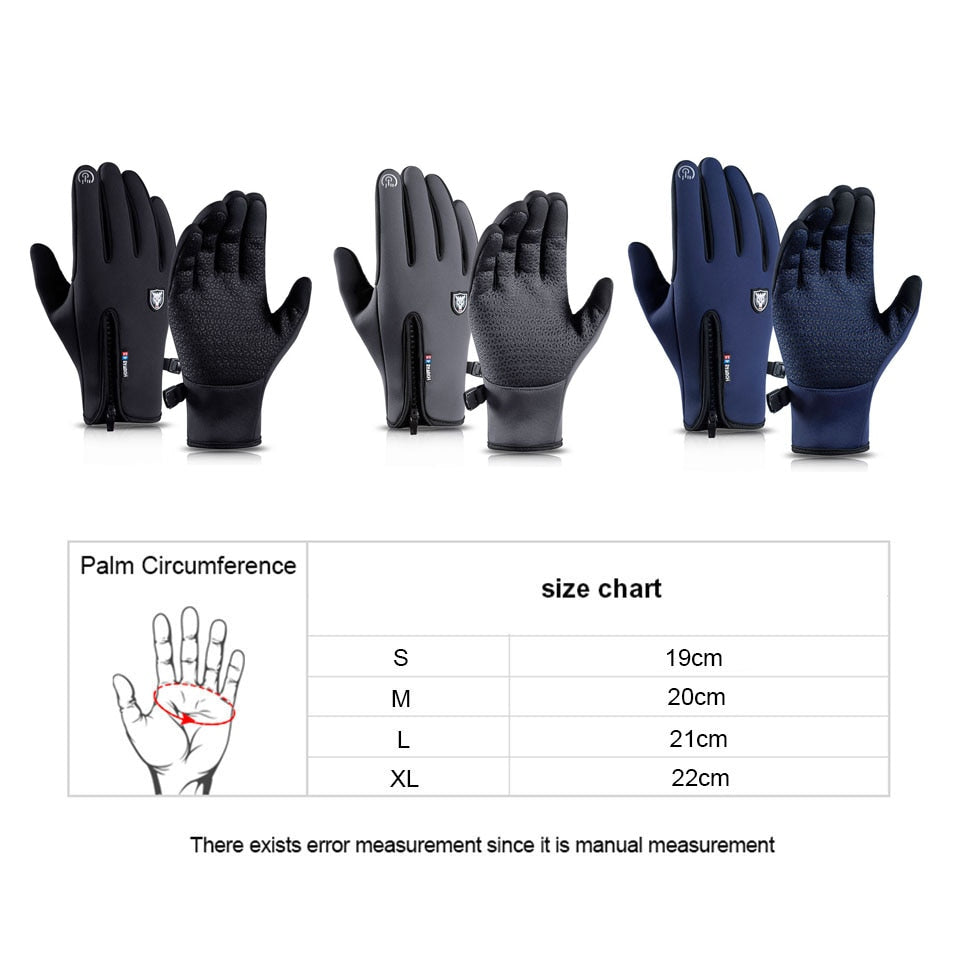 Winter wasserdichte thermische Touchscreen-Handschuhe