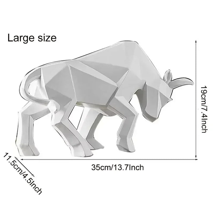 Karnz | ToroArte Stier Skulptur | Nordisches Design | Harzfigur Modern | 35 cm / 26 cm