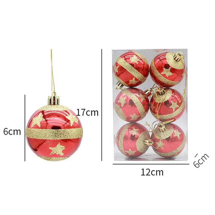 Elegante Schneeflocken Weihnachtskugeln Set – Hochwertige Christbaumkugeln in Rot, Weiß und Gold, perfekt für festliche Baumdeko zu Weihnachten | Karnz