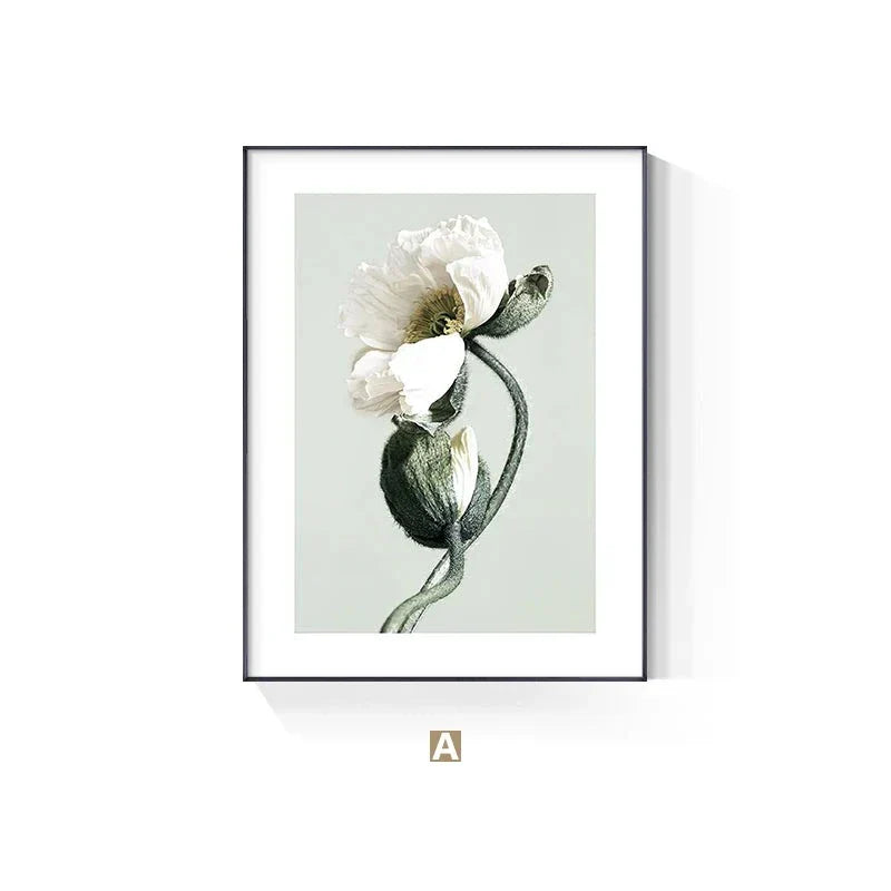 Minimalistische abstrakte florale Wandkunst Fine-Art-Leinwanddrucke inspirierendes Zitat Poster Galerie Wandbilder für Wohnzimmer Schlafzimmer Kunstdékor