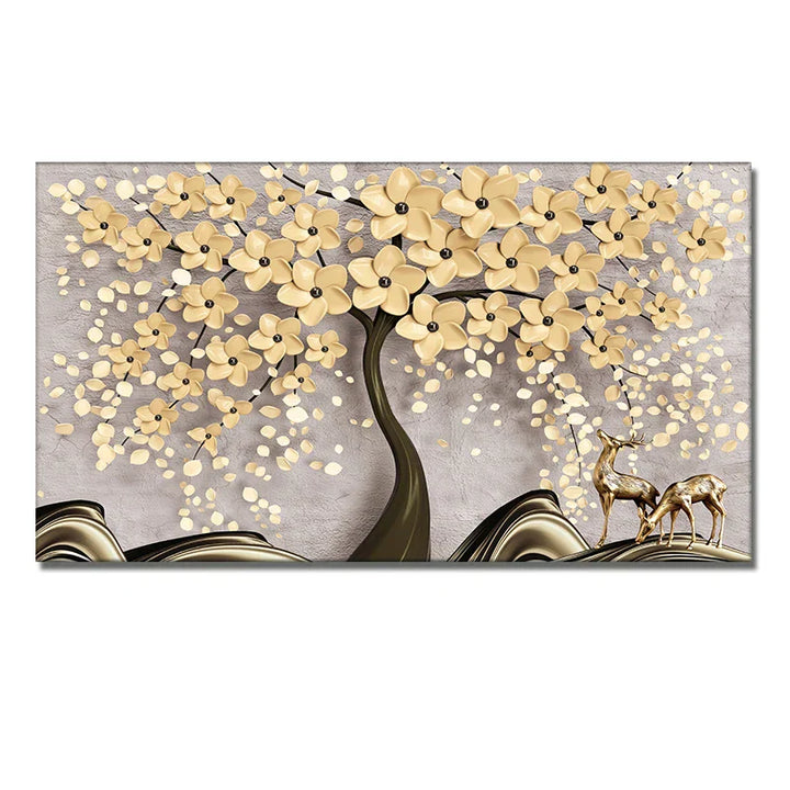 Abstract Floral Big Blossom Petal Tree Wandkunst Feine Kunst Leinwanddrucke Bild Für Wohnzimmer Schlafzimmer Salon Kunst Dekor | Karnz