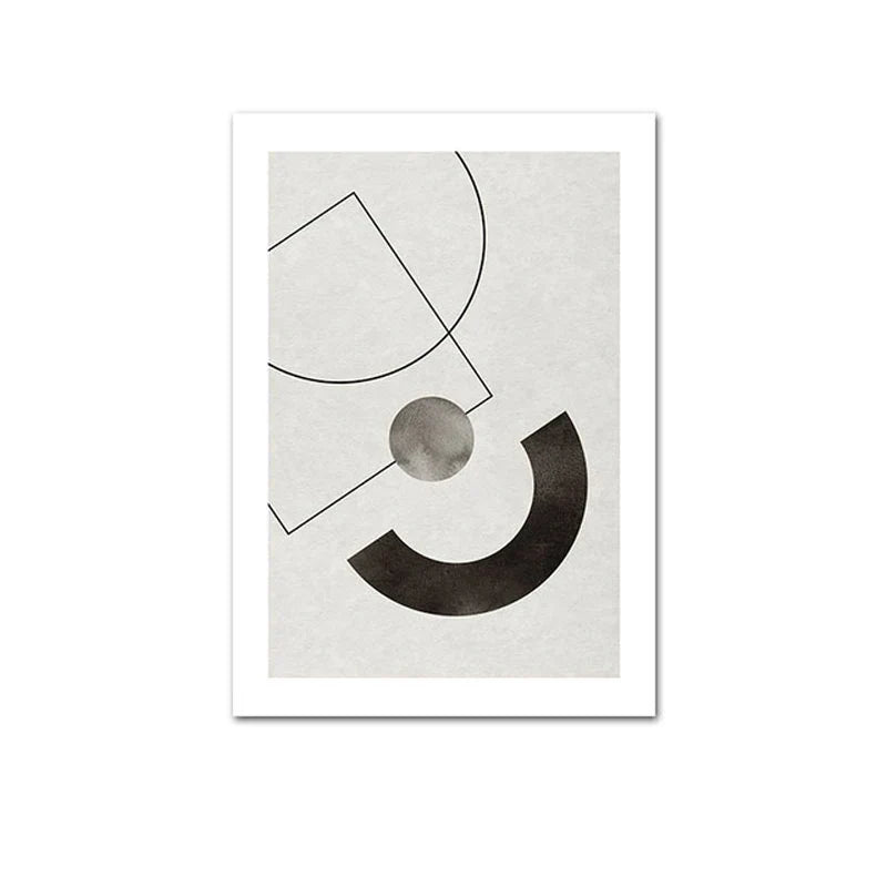 Skandinavische Minimalistische Geometrische Dunkle Neutrale Farben Wandkunst Fine Art Leinwanddrucken Moderne Abstrakte Bilder Für Wohnzimmer Wohnkultur | Karnz