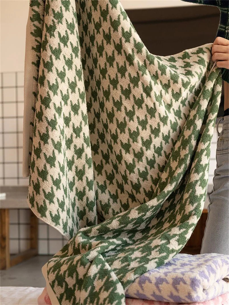 HoundLuxe Vintage Hahnentritt Baumwolle GesichtsTuch Karnz