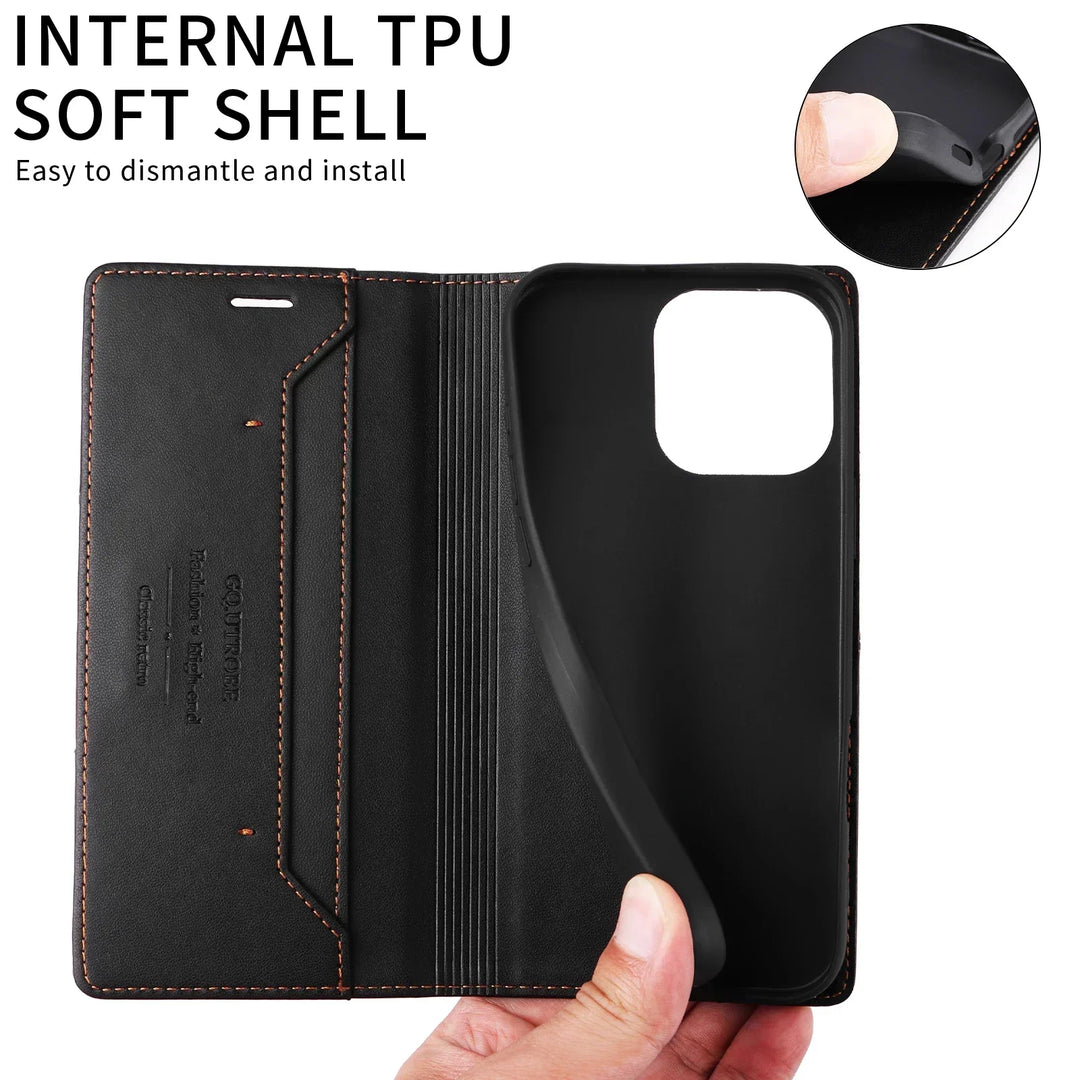 Sandsberg | RFID Flip Leder Samsung S25/S24/S23 Magnetische Brieftaschenhülle
