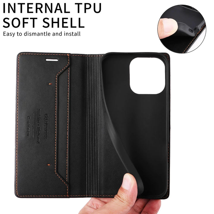Sandsberg | RFID Flip Leder Samsung S25/S24/S23 Magnetische Brieftaschenhülle