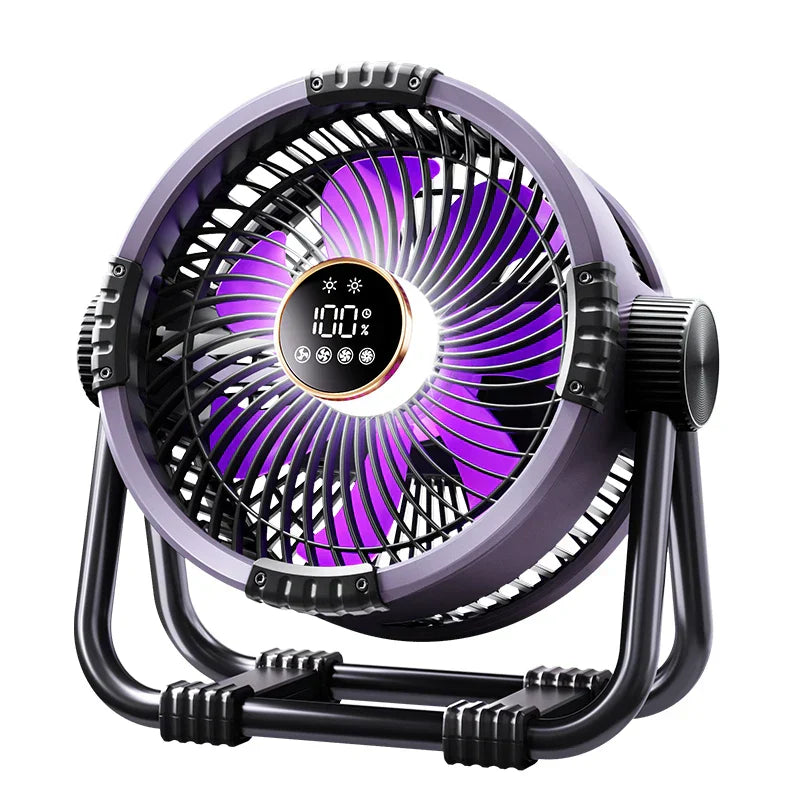 Campingventilator mit 20000mAh Akku, LED-Licht und Fernbedienung – WindMate