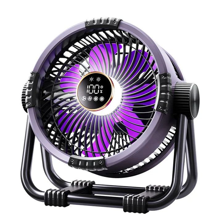 Campingventilator mit 20000mAh Akku, LED-Licht und Fernbedienung – WindMate