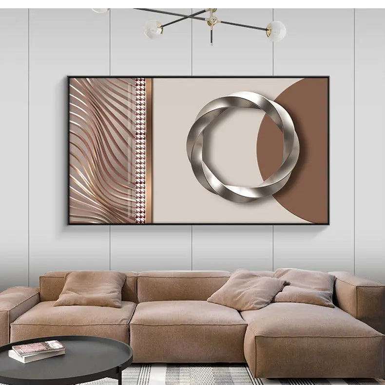 Moderne Ästhetik Abstrakte Sonne & Mond Wandkunst Feine Kunst Leinwanddrucke Bilder für luxuriöses Loft Wohnzimmer Esszimmer Lifestyle Kunst Dekor | Karnz