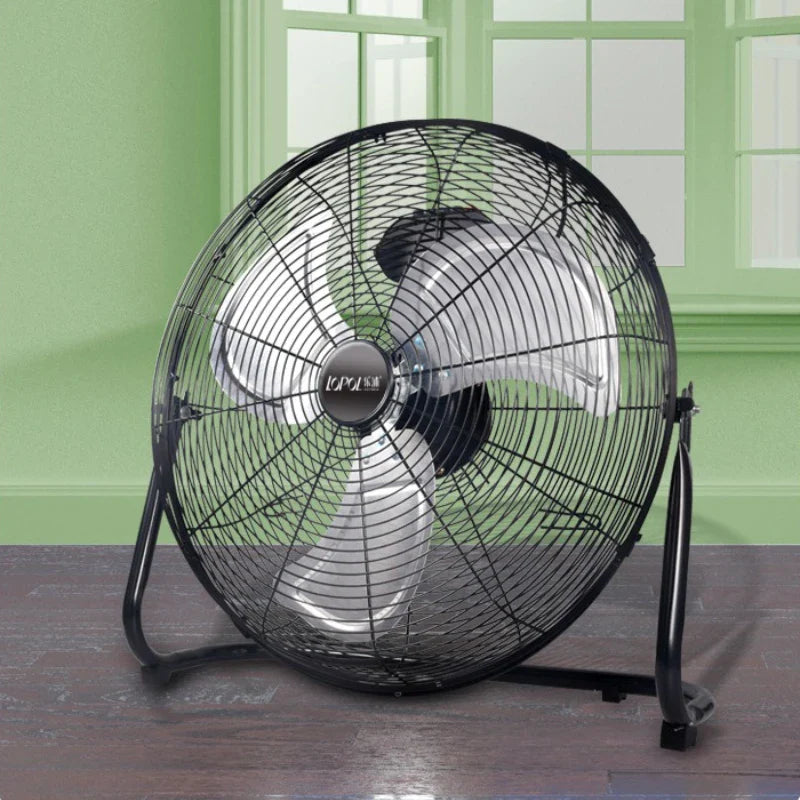 Industrieller Bodenventilator – 8-Gang 130° oszillierender Werkstattlüfter, leiser 45dB Turbo-Motor mit Überhitzungsschutz | Karnz