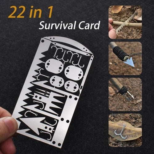 22in1 Edelstahl Outdoor Überlebens Taschenwerkzeug | Karnz