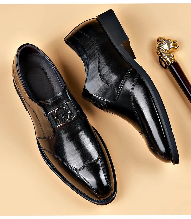 Herren Leder Schuhe Stylische Herren Schuhe Spitzer Oxford Hochzeit Leder Herren Dress Schuhe Gentleman Büro Schuh