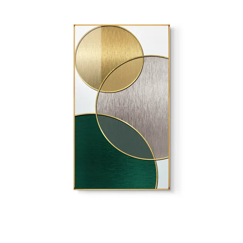 Modern abstrakte geometrische Kreise Wandkunst Fine Art Leinwanddrucke Bilder für luxuriösen Wohnbereich Esszimmer Hotel Schlafzimmer Home Office Kunst Dekor | Karnz