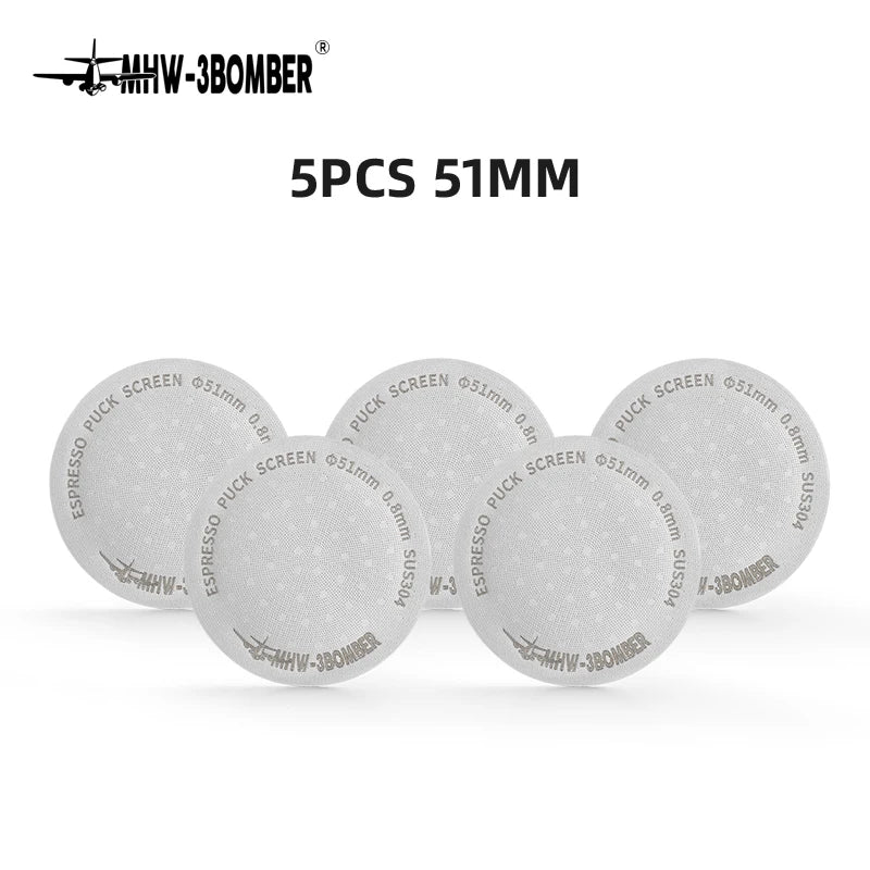 MHW-3BOMBER 51/53/58.5mm Espresso Puck Screen Doppel-Layer Metall Kaffee Wiederverwendbarer Filter