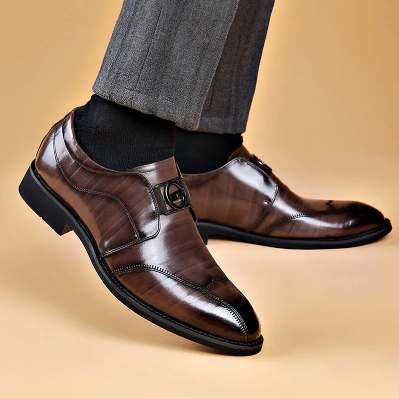Herren Leder Schuhe Stylische Herren Schuhe Spitzer Oxford Hochzeit Leder Herren Dress Schuhe Gentleman Büro Schuh