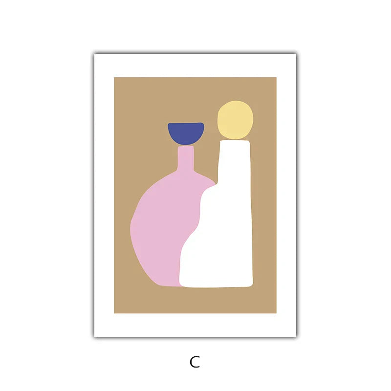 Abstrakte Minimalistische Stillleben Figuren Kunst Feine Kunst Leinwanddrucke Poster Bilder Für Wohnzimmer Schlafzimmer Moderne Wohnkultur | Karnz