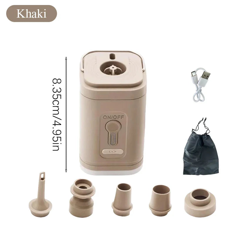Mini-Luftpumpe USB-C mit 5 Düsen – 200 L/min | Karnz