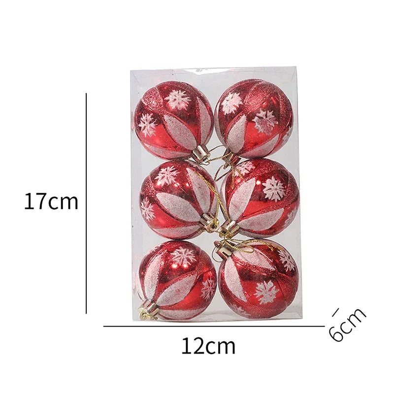 Elegante Schneeflocken Weihnachtskugeln Set – Hochwertige Christbaumkugeln in Rot, Weiß und Gold, perfekt für festliche Baumdeko zu Weihnachten | Karnz