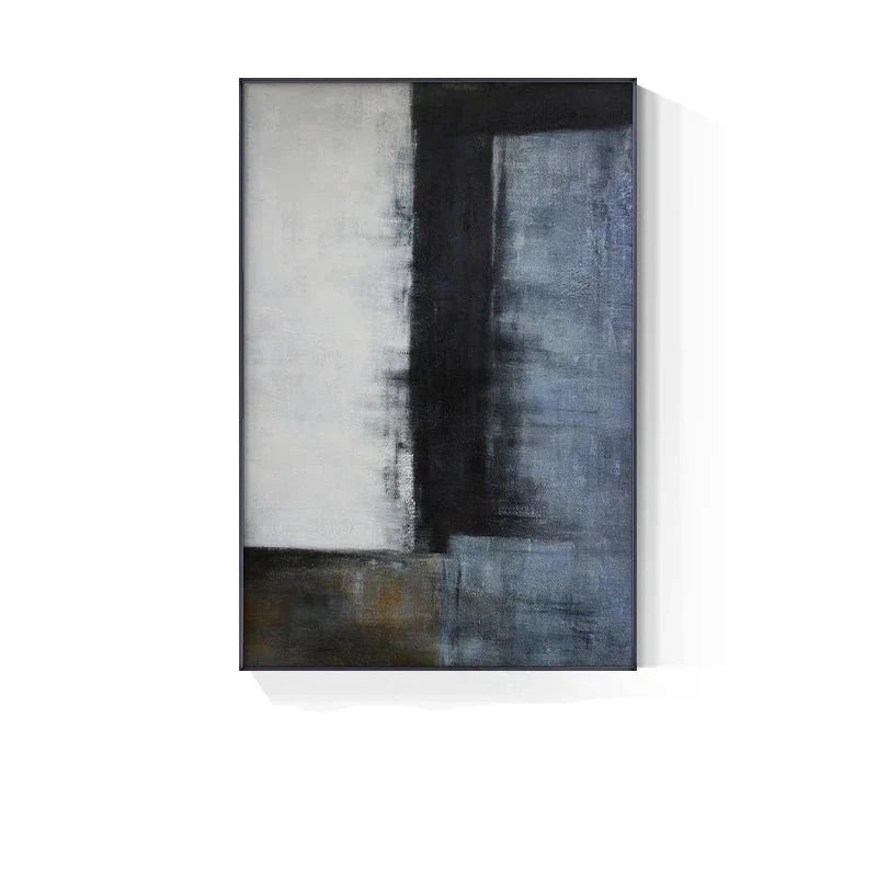 Blau-Grau Industrie Abstrakte Wandkunst Feine Kunstleinwanddrucke Moderne Kunst Für Zeitgenössisches Wohnzimmer Esszimmer Home Office Foyer Kunst Dekor