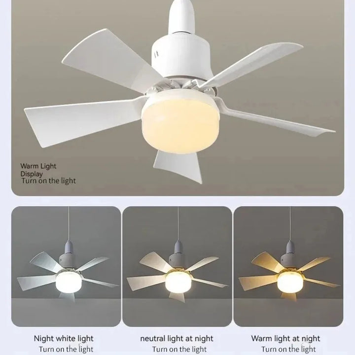 Deckenventilator LED mit Fernbedienung – Dimmbare 30W, E27-Basis, modernes smartes drahtloses Ventilatorlicht für Schlafzimmer und Wohnzimmer | Karnz