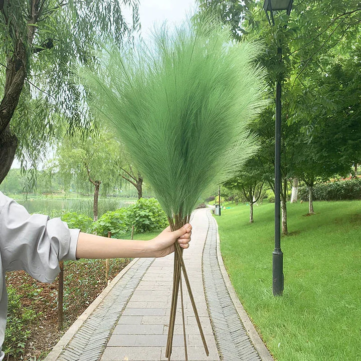 5 Stück 100 cm künstlicher Pampasgras-Trockenblumenstrauß, Dekoration für Hochzeiten, Partys, Zuhause, Zimmer, DIY-Kunstpflanzen-Dekorationszubehör