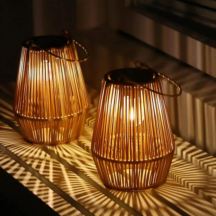 Solar Rattan Laterne Karnz