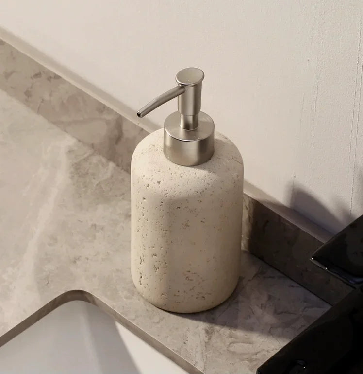 AureliaStone Luxus Badset aus Kalkstein Karnz