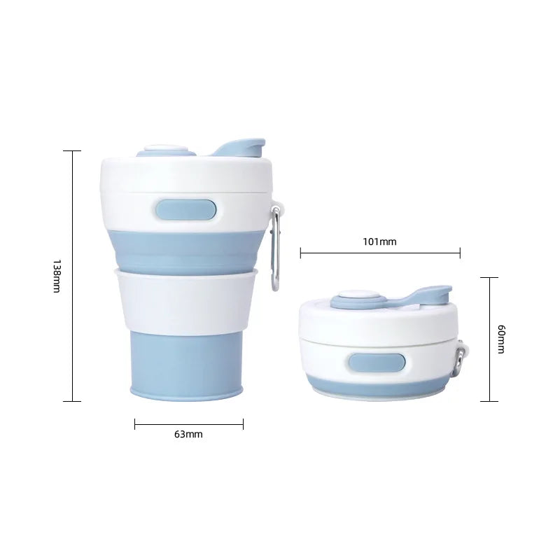 Wiederverwendbare tragbare Sip-and-Go zusammenklappbare Tasse | Karnz