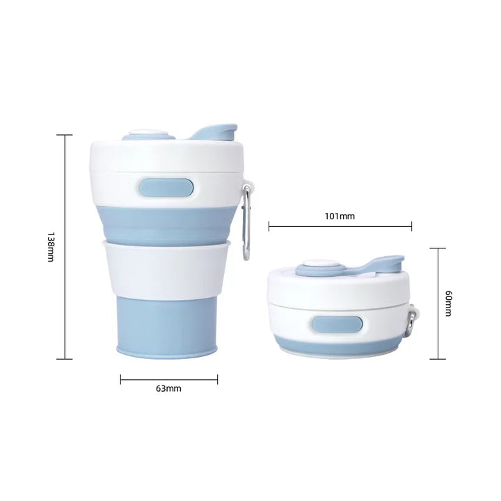 Wiederverwendbarer tragbarer Sip-and-Go zusammenklappbarer Becher | Karnz
